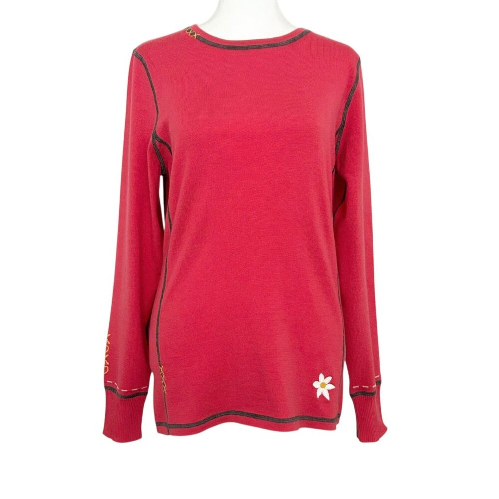 Meister Wool Blend Long Sleeve Embroidered Sweater‎ (L)
